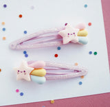 Mon Coco -  Rainbow Star Hair clips