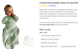 The Sleepy Company - 3-IN-1 Swaddle.  2.5tog (Mint).  Sleep Bag