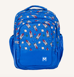 MontiiCo School Backpack - Blue Rocket Ship