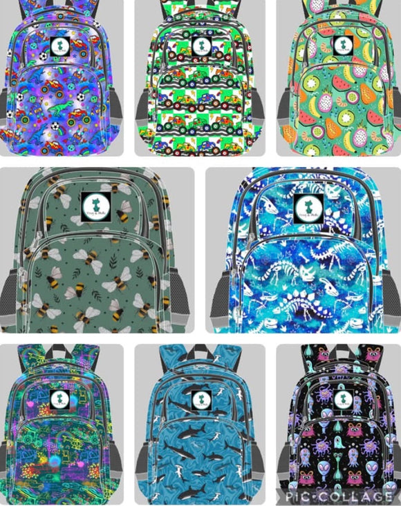 Frog and Molly  school Backpacks