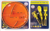 Constructive Eating Set/.  Divided Plate and utensil set