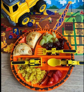 Constructive Eating Plate and Cutlery - Construction & Building