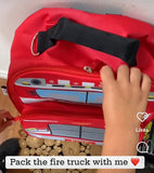 Jude & Moo - Kids Vehicle Backpacks Dump Truck -Fire truck