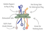 Silicone Pop  and Pull  sensory Teether