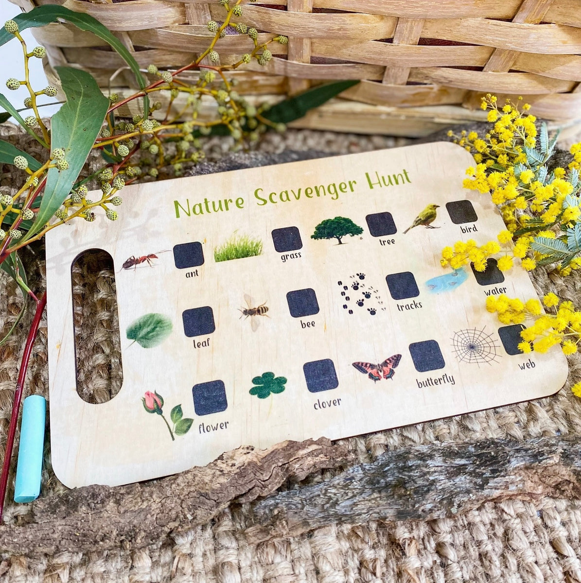 Nature Scavenger Hunt / Park Scavenger Hunt/Chalk board – HUSHkids Gift ...