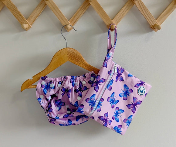 Swim Nappy- Adjustable / matching Mini Wet Bag