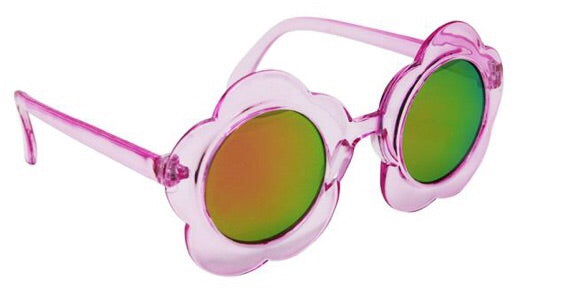 Pink poppy flower sunglasses